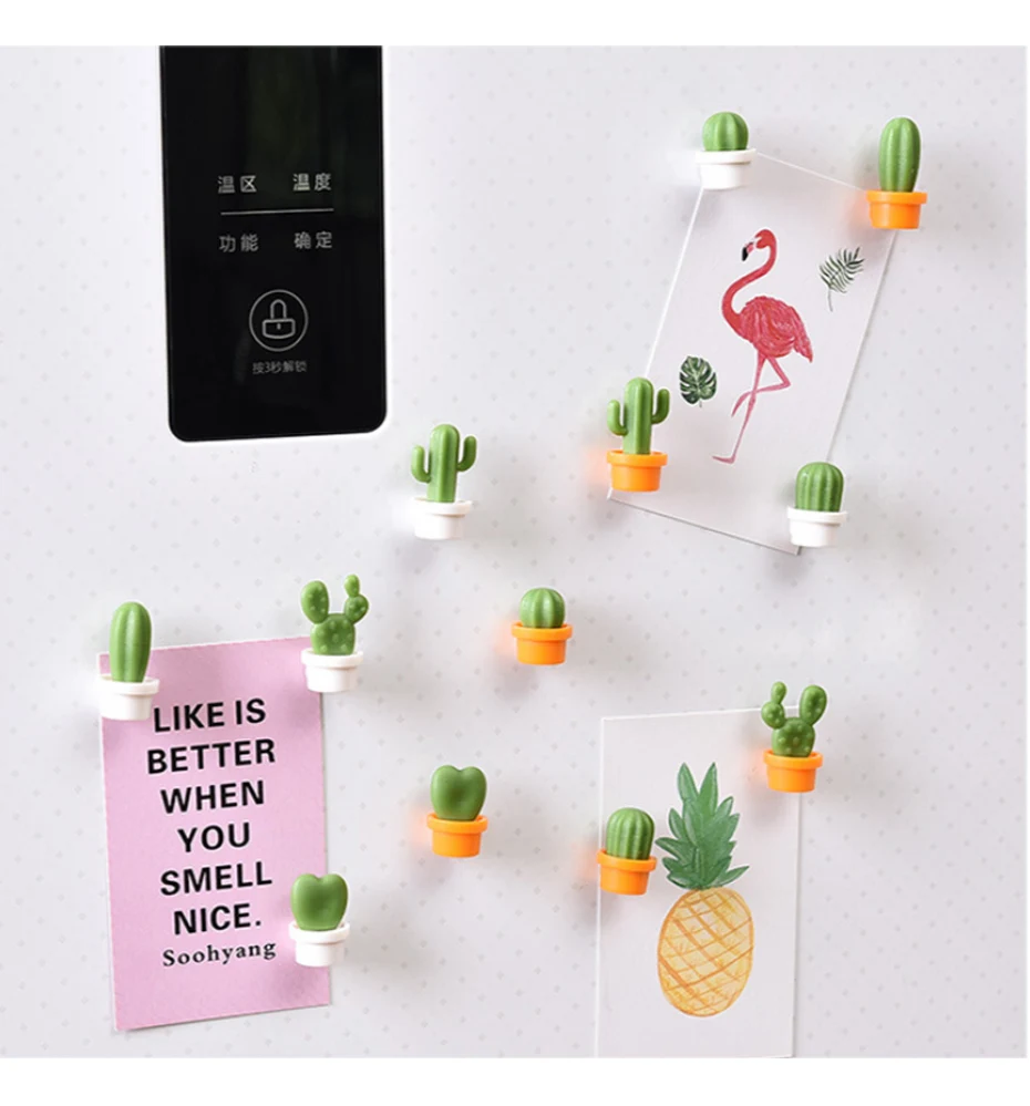 Mini Succulent Plant magnets for refrigerators for Kitchen 02