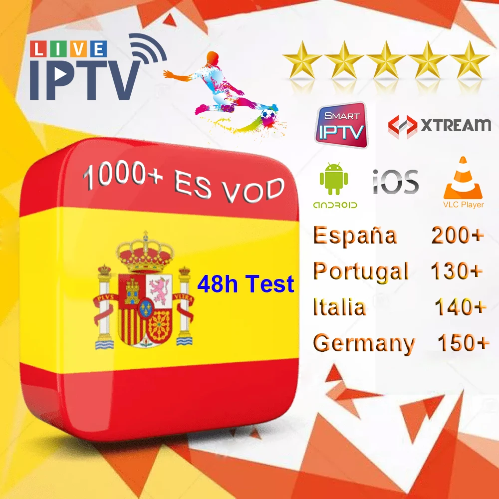 

FHD IPTV Spanish live iptv subcription 6/12 Italy Spanish france Germany Portugal for Android Box Enigma2 Smart TV PC m3usmart