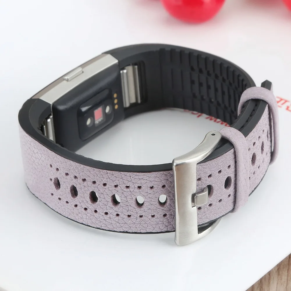 KINGBEIKE Durable Leather+TPU Watchband For Fitbit Charge 2 Watch Band Replacement Bracelet Accessories Smart Watch Strap KINGBEIKE Durable Leather+TPU Watchband For Fitbit Charge 2 Watch Band Replacement Bracelet Accessories Smart Watch Strap