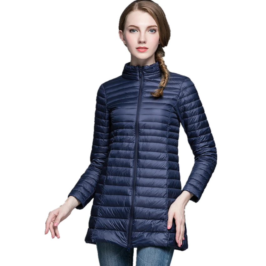 8 Colors Optional Winter New White Duck Down 90% Women Long Jacket Slim Women Down Coats Size S-4XL
