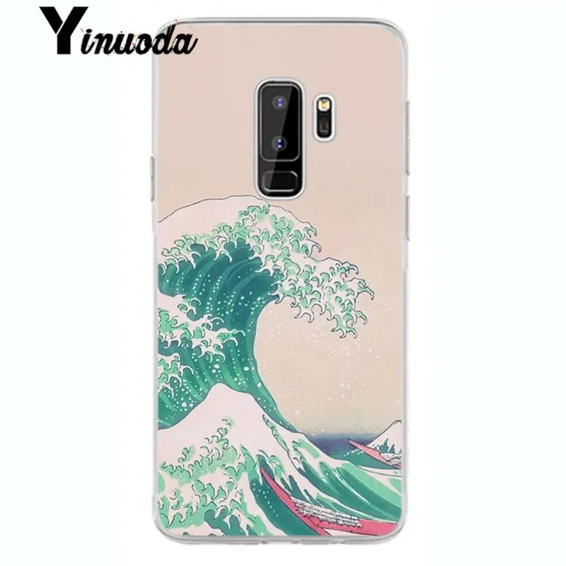 Wave Art Japanese Green Illust  