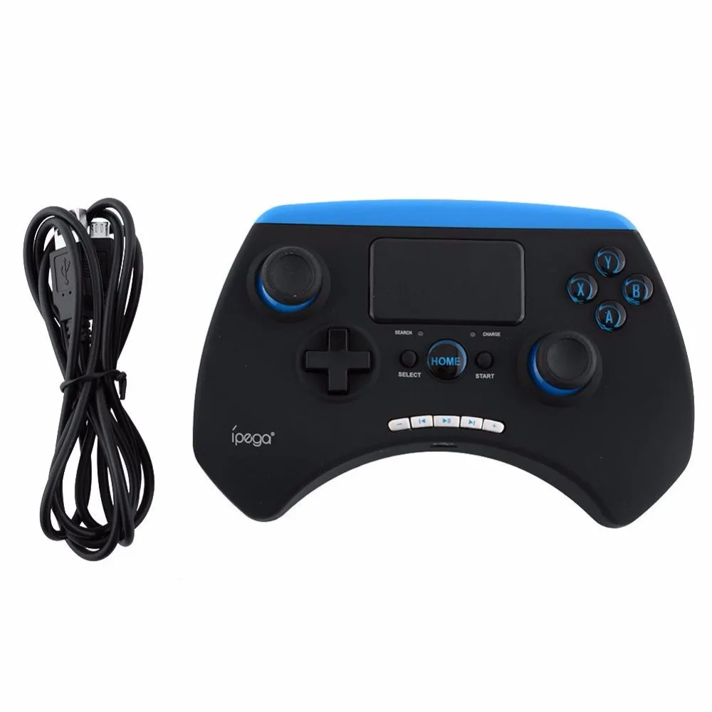 

ipega Hot Touch Wireless Bluetooth Controller Black+Blue iOS PC Android Smartphone Professional Gamepads Gaming Joystick Gift