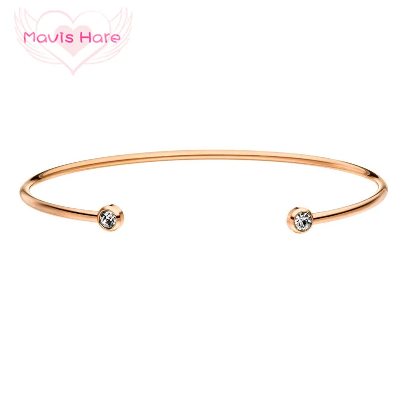 Mavis Hare Rhinestone Crystal Cuff Bangle Stainless Steel Bracelet with silver/gold/rose gold color Can be twisted bangle Mavis Hare Rhinestone Crystal Cuff Bangle Stainless Steel Bracelet with silver/gold/rose gold color Can be twisted bangle