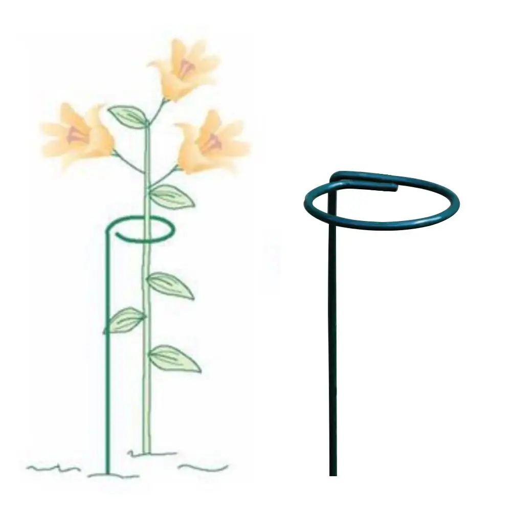 10Pcs Single Plant Stem Support Flower Branch Support Metal Gardening