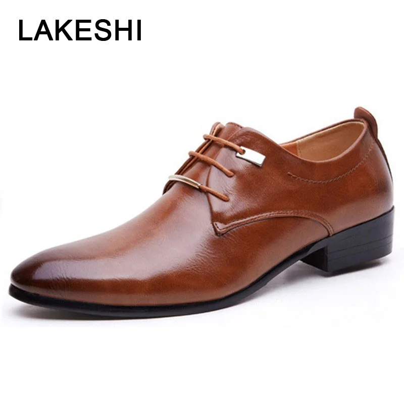 Men Leather Shoes New Brogues Men Oxford Shoes Flat Men Casual Shoes Mens Loafers Luxury Brand Mens Dress Shoes Size 38-48 Flats