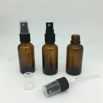 

Hot sale 10 pcs30 ml amber glass bottle with lotion sprayer, Essential Oil Spray Bottle, factory wholesale