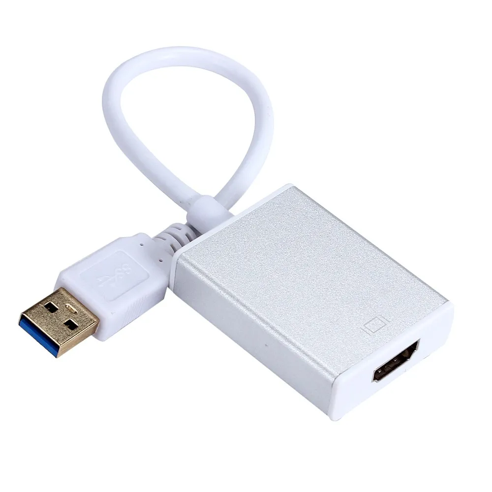 White USB 3.0 To HDMI Graphic Adapter Converter For HDTV LCD PC Laptop