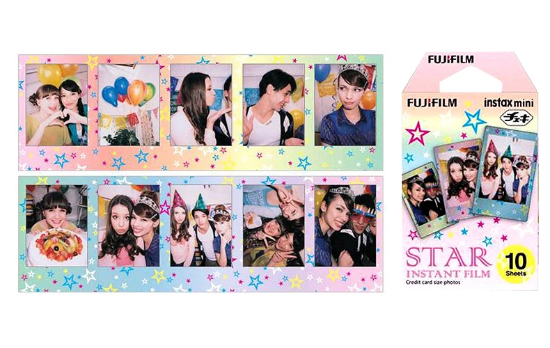 100% Фирменная Новинка пленка Fujifilm Instax Mini SHINY STAR 10 листов мгновенная для 7s 8 9 11 Liplay FUJI
