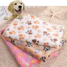 Fine joy коврики для кровати для домашних животных мягкий флис теплое одеяло Домашние животные Кошка Собака спальные коврики лапа печать щенок плюшевый коврик для кровати