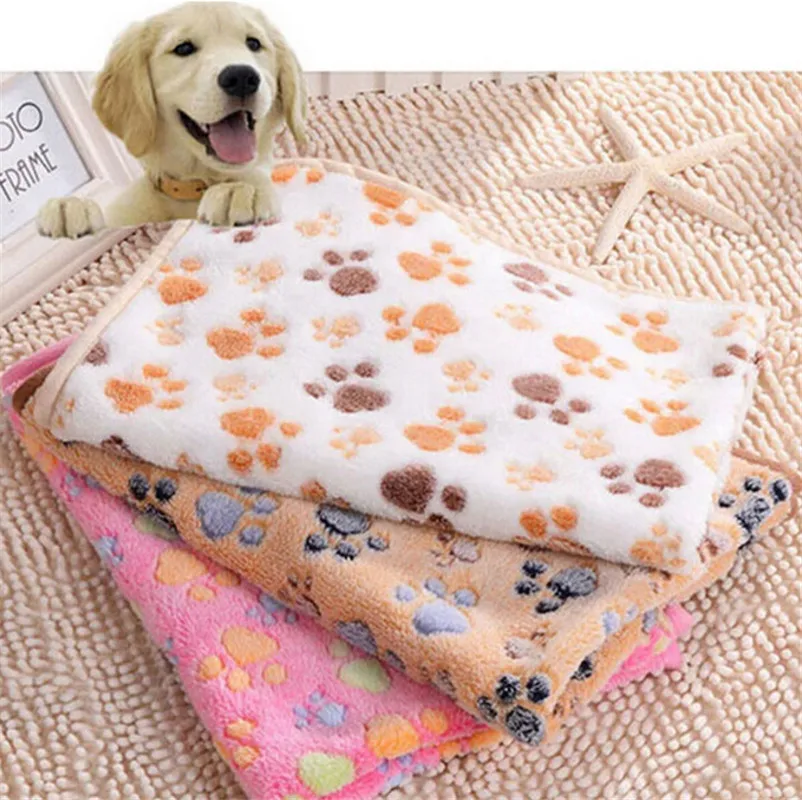 Fine joy Pets Bed Mats Soft Fleece Warm Blanket Pets Cat Dog Sleeping