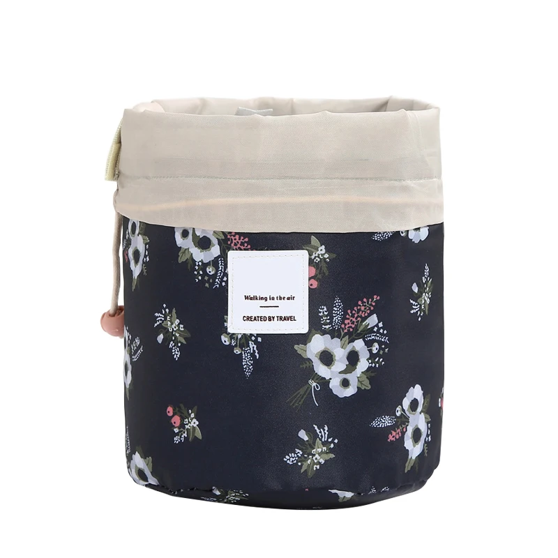 

Women's Beauty Case Cosmetic Bag Female Barrel-shaped Makeup Storage Special Purpose Bags Toiletry Pouch Items Supplies Products