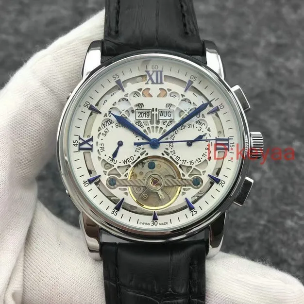 

Leather Top Luxury Brand Fashion Mechanical Mens Designer Stainless Steel Gold Automatic Watch Sports Watches Wristwatches