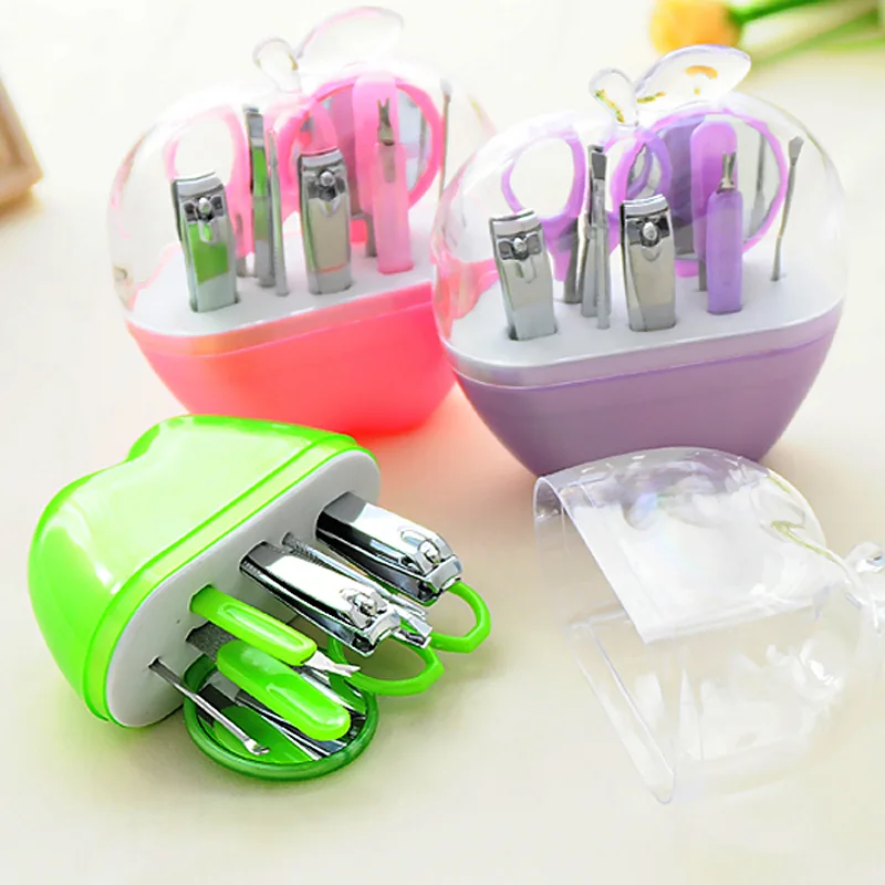 

Random 9Pcs Manicure Pedicure Ear Pick Nail Clippers Nail Care Kit Set Fashion Personal Care Tools Grooming Beauty Kits HB88