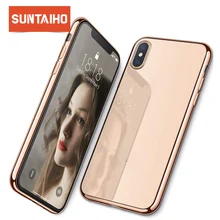 Suntaiho for iPhone Case 7 Plating Edge Phone Case For iPhone 6s Case For iphone XR Xs Max case Glass Back phone Cover 8 Plus Suntaiho for iPhone Case 7 Plating Edge Phone Case For iPhone 6s Case For iphone XR Xs Max case Glass Back phone Cover 8 Plus