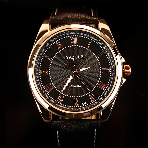 Модные Роскошные брендовые часы мужские часы Известный Римский номер мужские светящиеся дешевые наручные часы с ремешком из искусственной кожи спортивные наручные часы кварцевые часы - Цвет: Черный