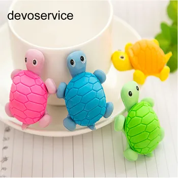 

Creative 1 Piee Stationery Cartoon Turtle Style Eraser Mini Rubber Primary School Student Gift School Office Supplies