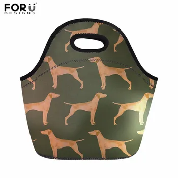 

FORUDESIGNS Thermal Lunch Bag Vizsla Dogs Print Picnic Bag for Women Kids Meals Sacola Worker Snack Bag Fashion Cooler Bolsa New