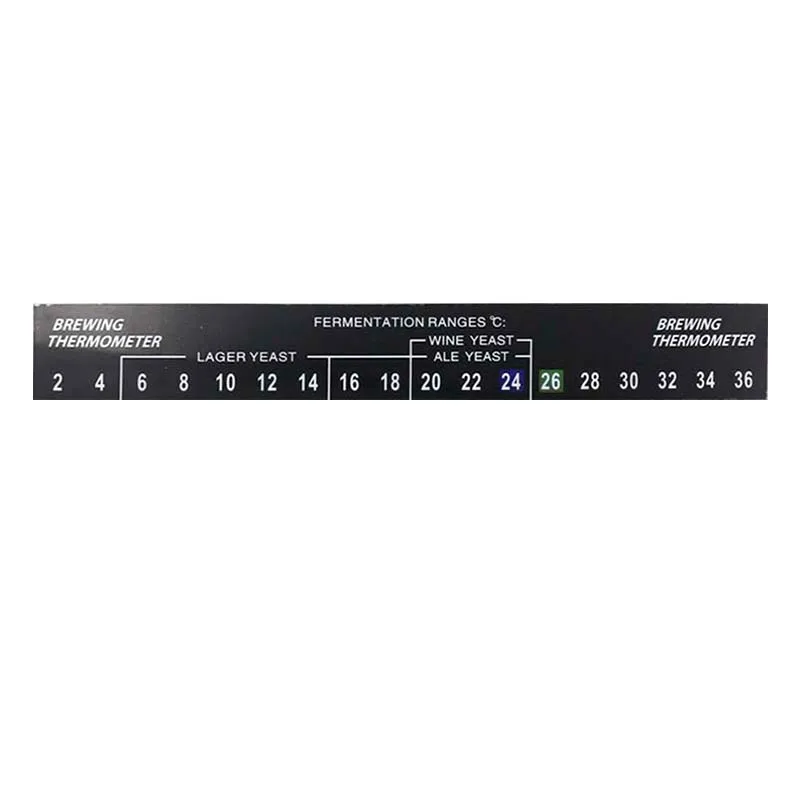 Brewing Thermometer Strip Adhesive Temperature Display Sticker For Carboys Buckets Fermentors brewing thermometer sticker
