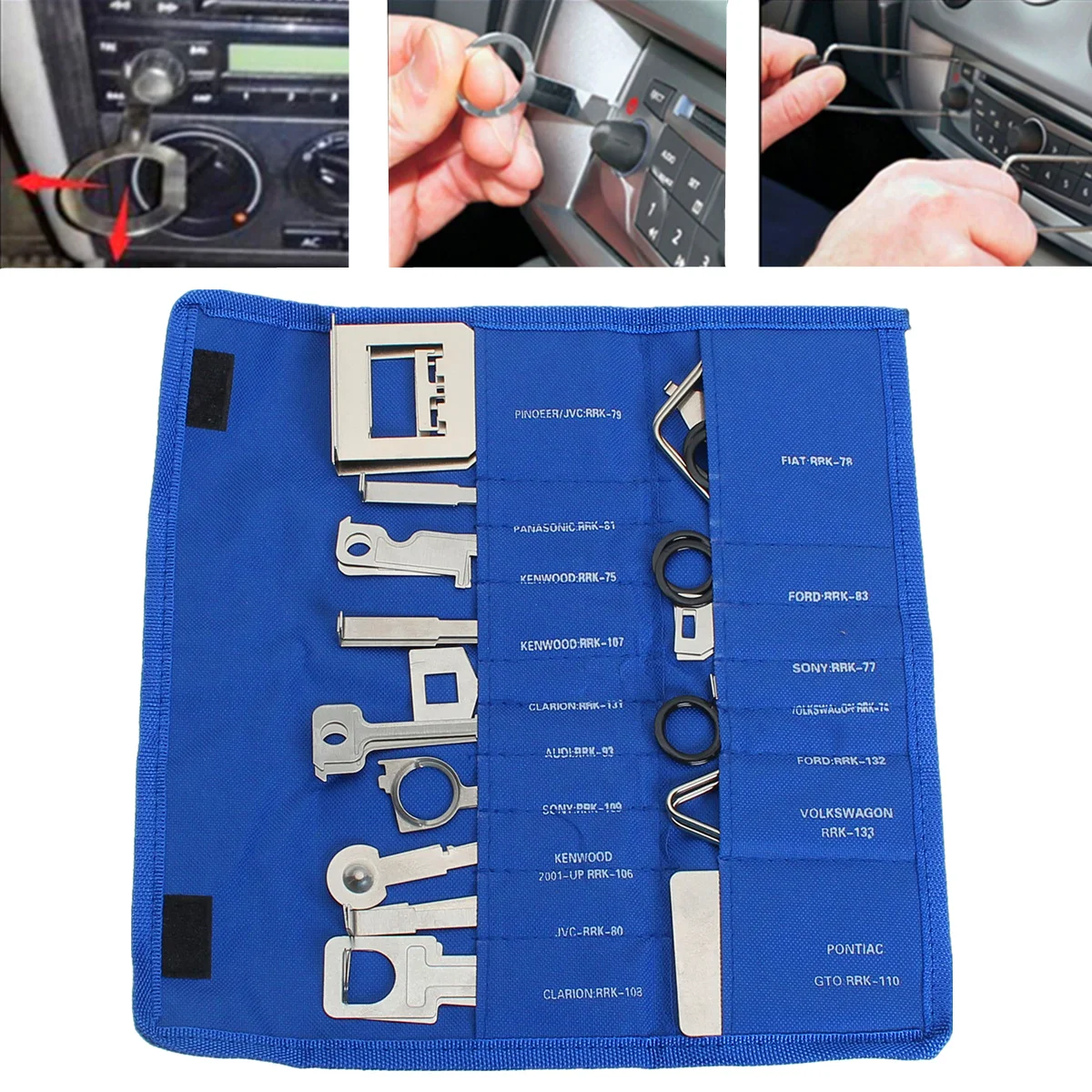 

38PCS Vehicle Car Stereo Radio DVD Release Removal Tools Key Kit Car Panel Removal Refit Kits Plastic Trim Panel Repair Tools