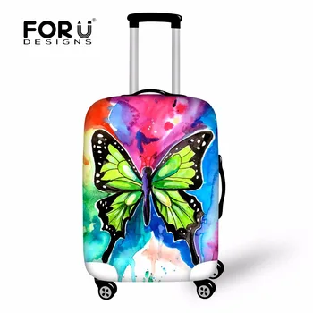 

FORUDESIGNS Elastic Stretch Travel Luggage Bag Cover Butterfly Suitcase Covers for 18-30 inch Trolley Case Dustproof Rain Covers