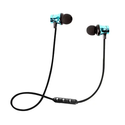 Bluetooth беспроводные наушники XT11, стерео наушники с магнитным шейным ремешком, спортивные наушники, гарнитура, наушники с микрофоном - Цвет: Синий