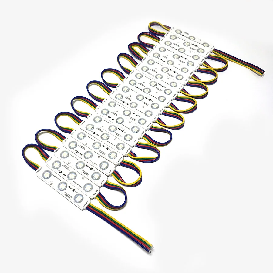 

10PCS RGB LED Module injection lens 5050 Super Bright Advertising Light Changeable color IP65 Waterproof Sign Backlight