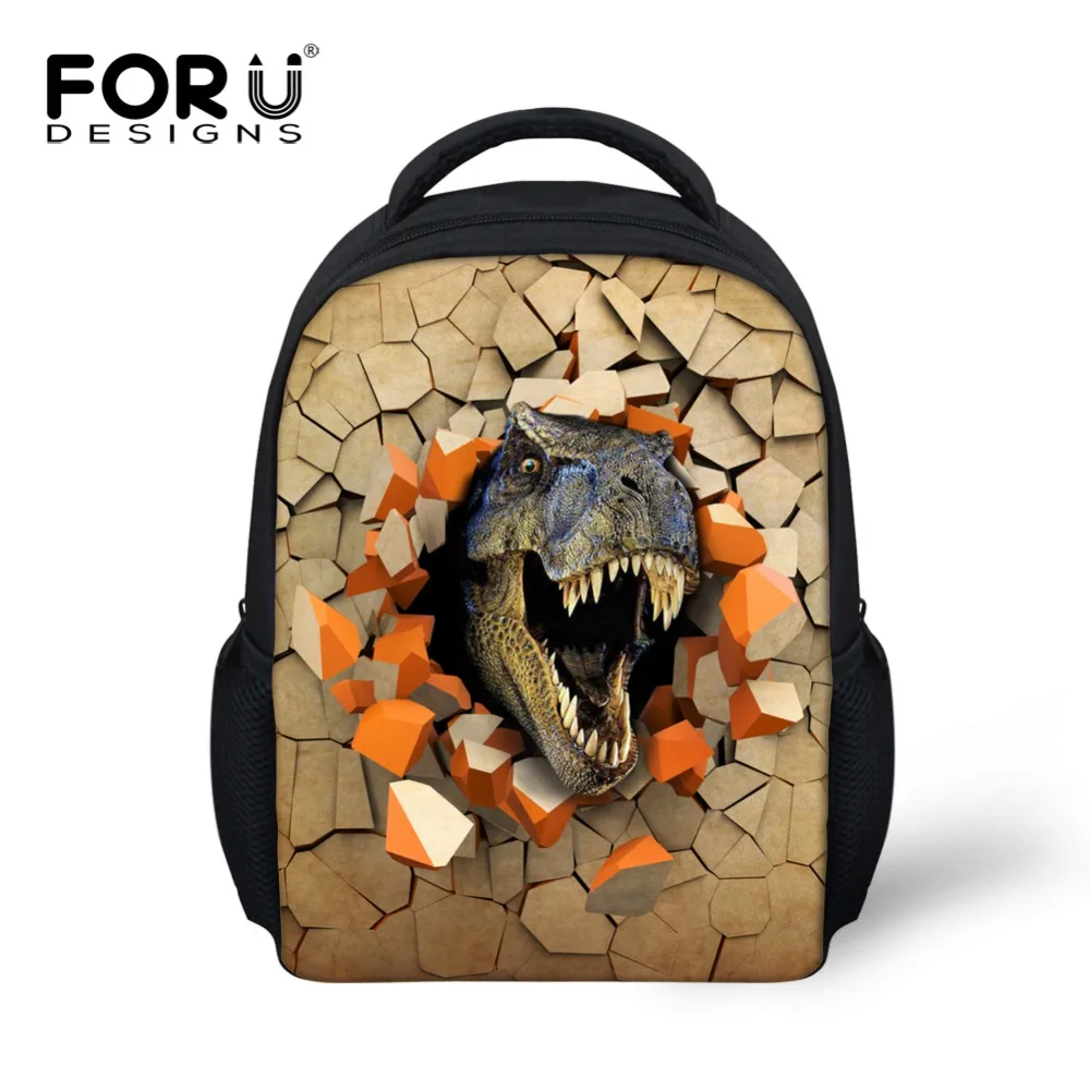 FORUDESIGNS Tk Sekolah 3D Keren Hewan Dinosaurus Tas Buku Mochila