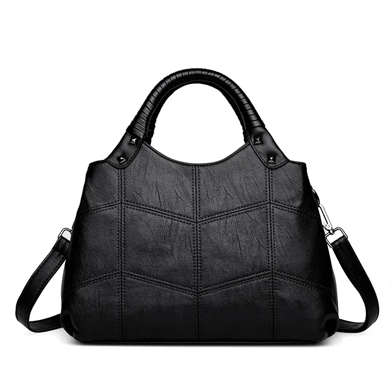 Black Tangyue кожа Сумки Для женщин сумка женская Crossbody дамы руки Сумки для Для женщин Роскошные SAC основной Bolsas - Цвет: Black