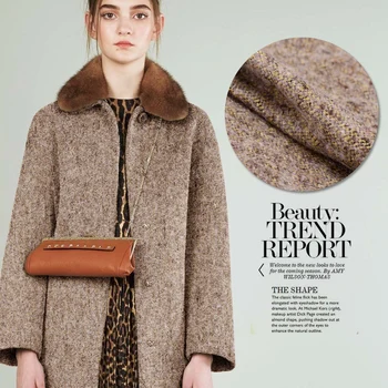 

Limited hot sale Imports high-grade Loops wool viscose fabric for coat gold thread yarn-dyed tissu au meter bright cloth DIY