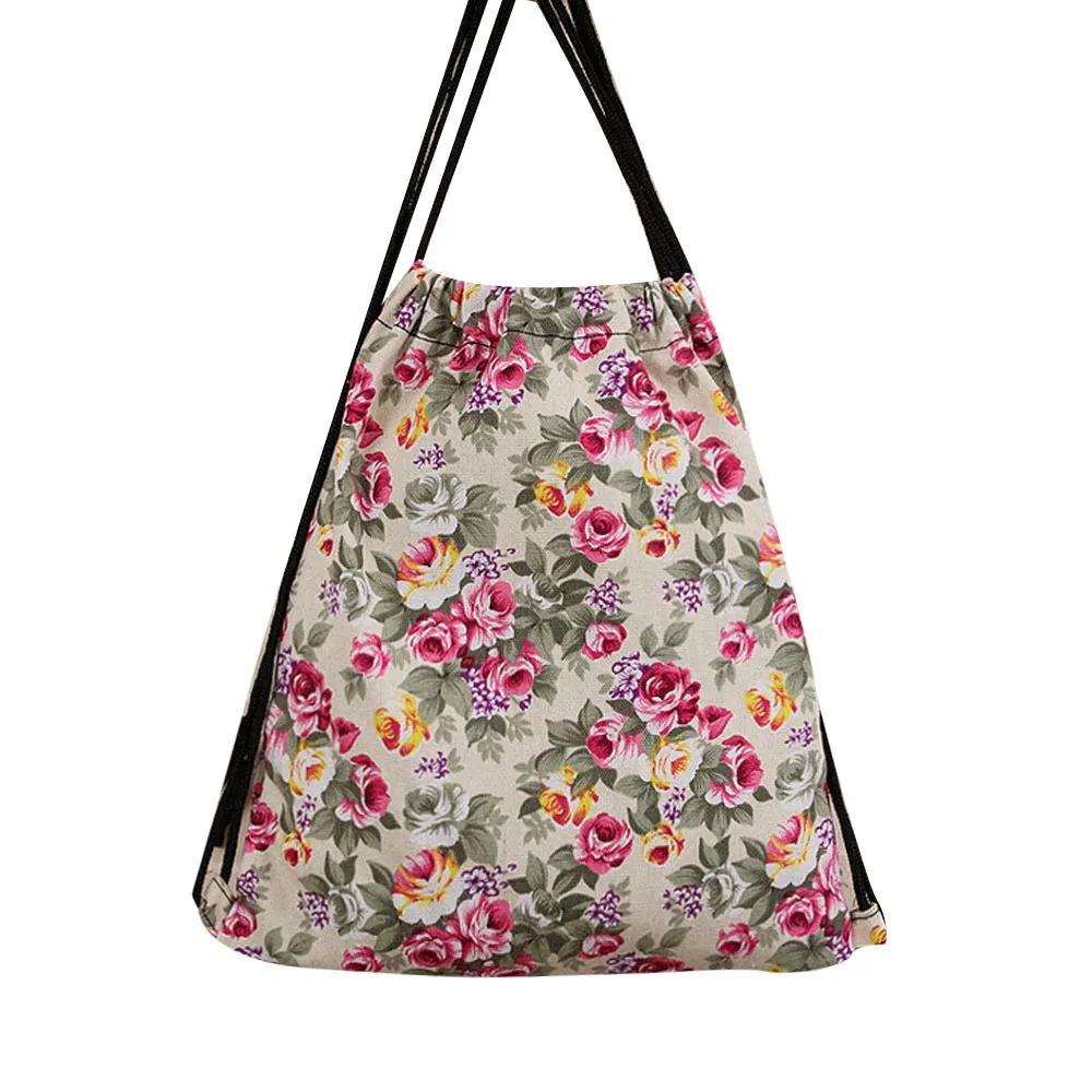 

Fashion Unisex Fresh and Lively Fashion Backpacks Printing Drawstring Backpack Mochila Feminina Escolar Adolescente