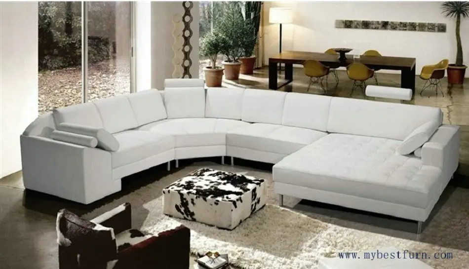 Us 2299 0 Free Shipping Extra Large Size U Shaped Villa Couch Genuine Leather Sofa Set Modern Furniture S8683 In Living Room Sofas From