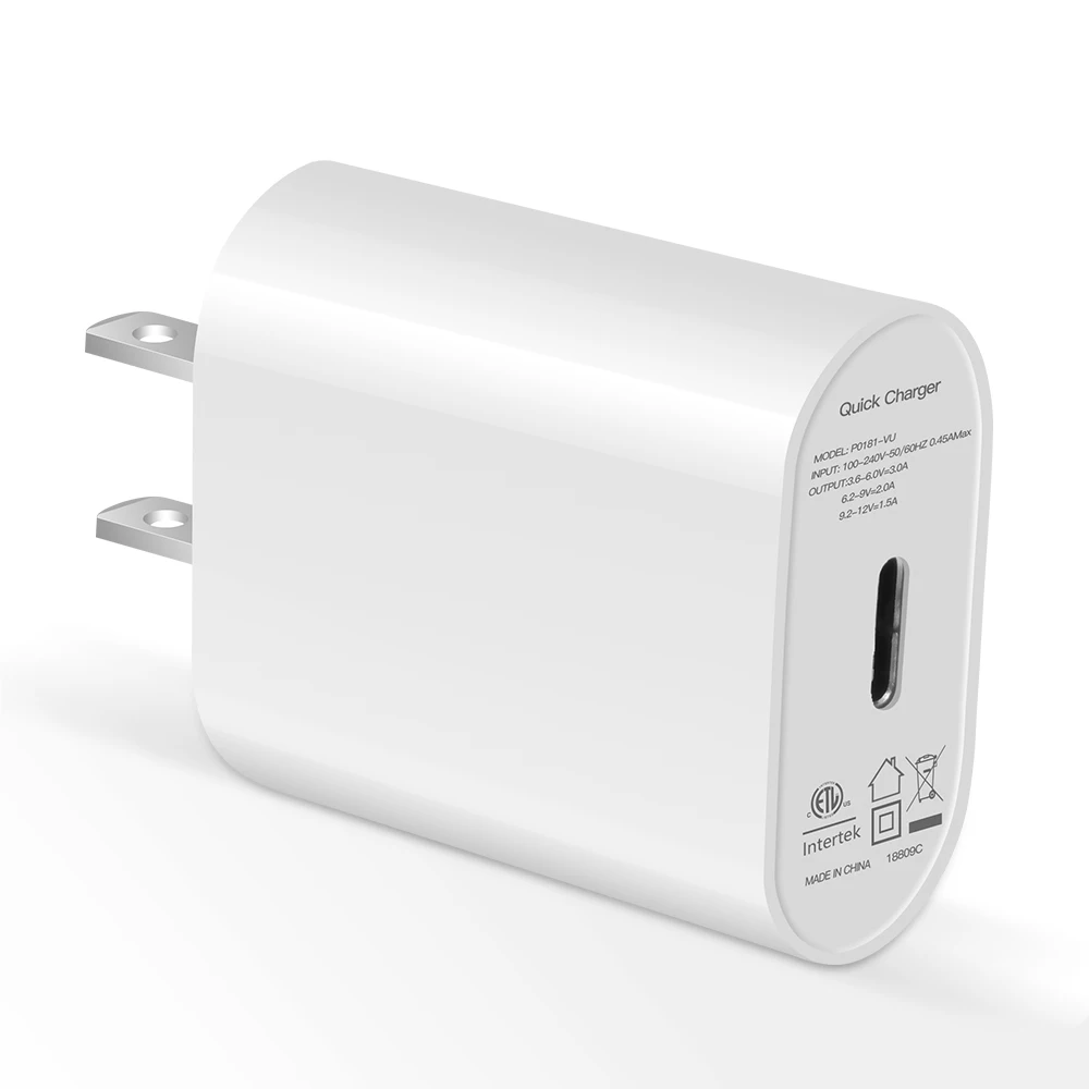 ZMonlinery 18W Type-C Wall Charger Power Adapter with Power Delivery for Apple ipad iPhone X 8 XS iPad Pro USB-C PD 3.0 Charger