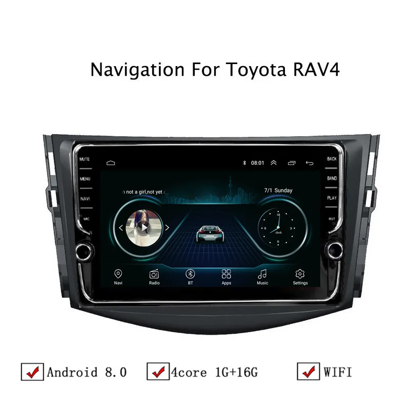 NAVITOPIA 10 1 дюймов автомобильный мультимедийный плеер Andriod 8 gps навигация для Toyota RAV4