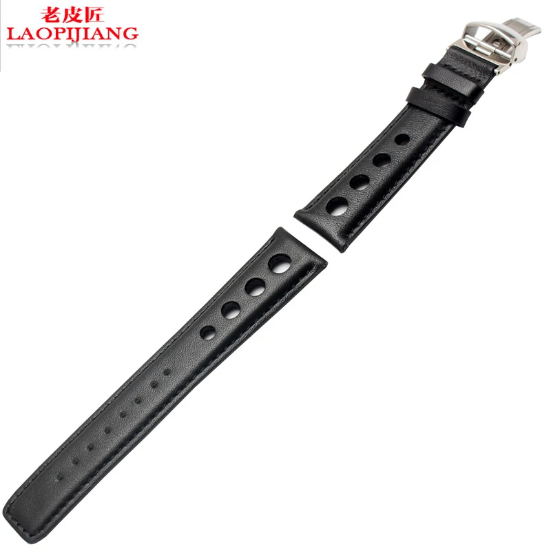 Ремешок из натуральной кожи для tissot Sports Racing Series PRS516 T91 1853 ремешок часов 20 мм черный