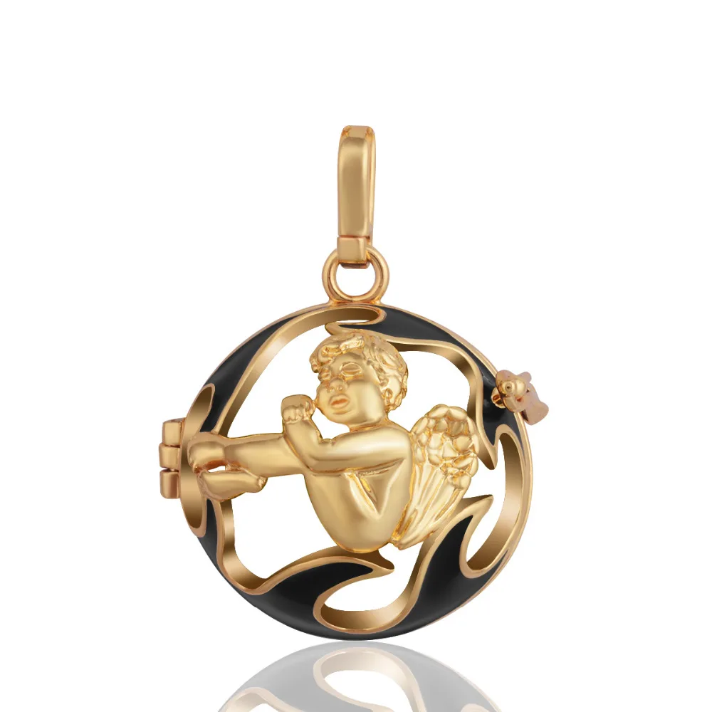 Eudora Harmony Bola Милая клетка ангела плавающий медальон Joyeria Collares Kolye Feminino подвеска Femme