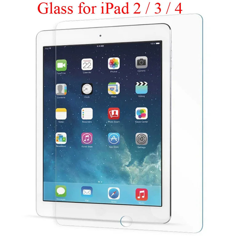 2-PACK Premium Tempered Glass Screen Protector for Apple iPad 2 3 4 