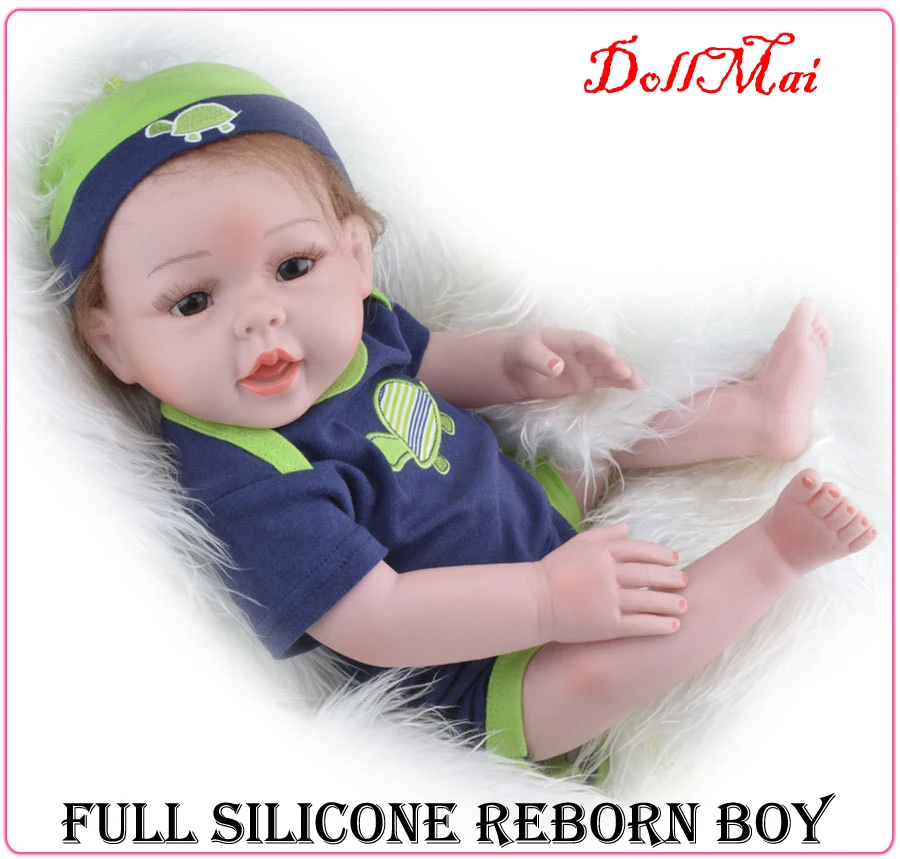 

20" bebe alive reborn full vinyl silicone reborn baby dolls for children gift toys alive bonecas reborn com corpo de silicone