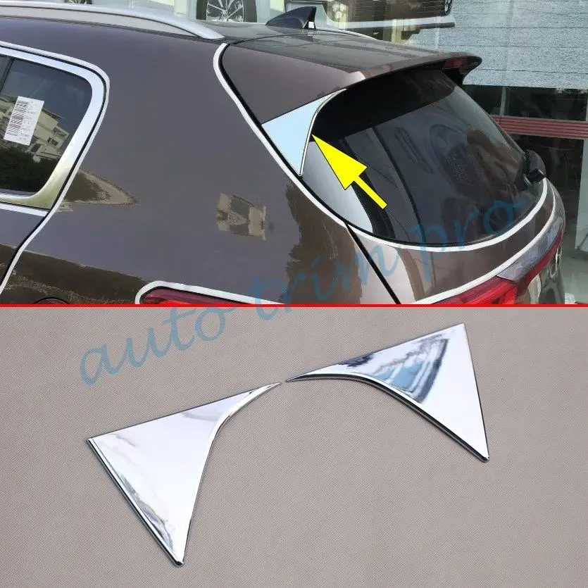 

2X Chrome Accessories Trunk Rear Window Spoiler Trim Fit For Kia Sportage QL 2016 2017 2018 Exterior Parts