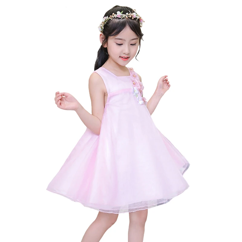 

Baby Girl clothes dress Summer Kids Clothing Small flowers Mesh party Dress Silky Lace Princess Dress High Quality baby Clothing
