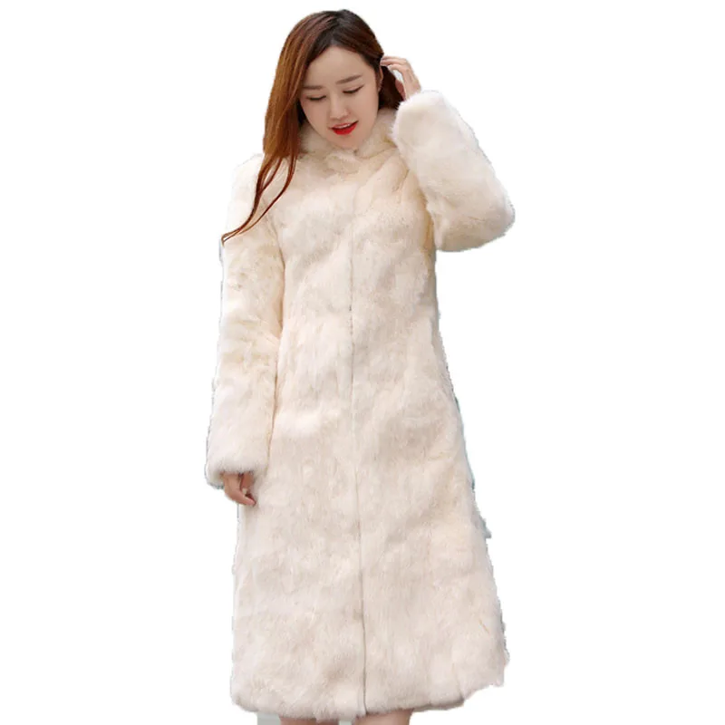

Winter Coat Women Clothes 2019 Real Fur Coat Rabbit Fur Coat Korean slim Jacket Full Pelt Plus Size 5XL 6XL Abrigo Mujer ZT461