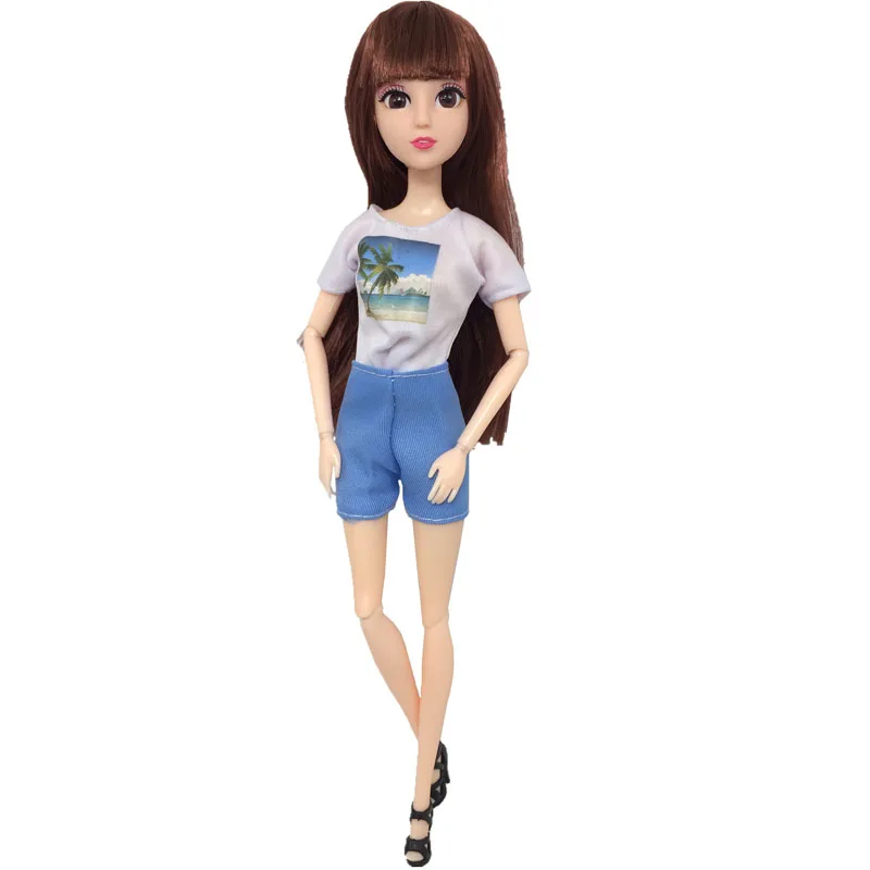 2 компл./лот белая и синяя повседневная одежда для пары аксессуары куклы Барби