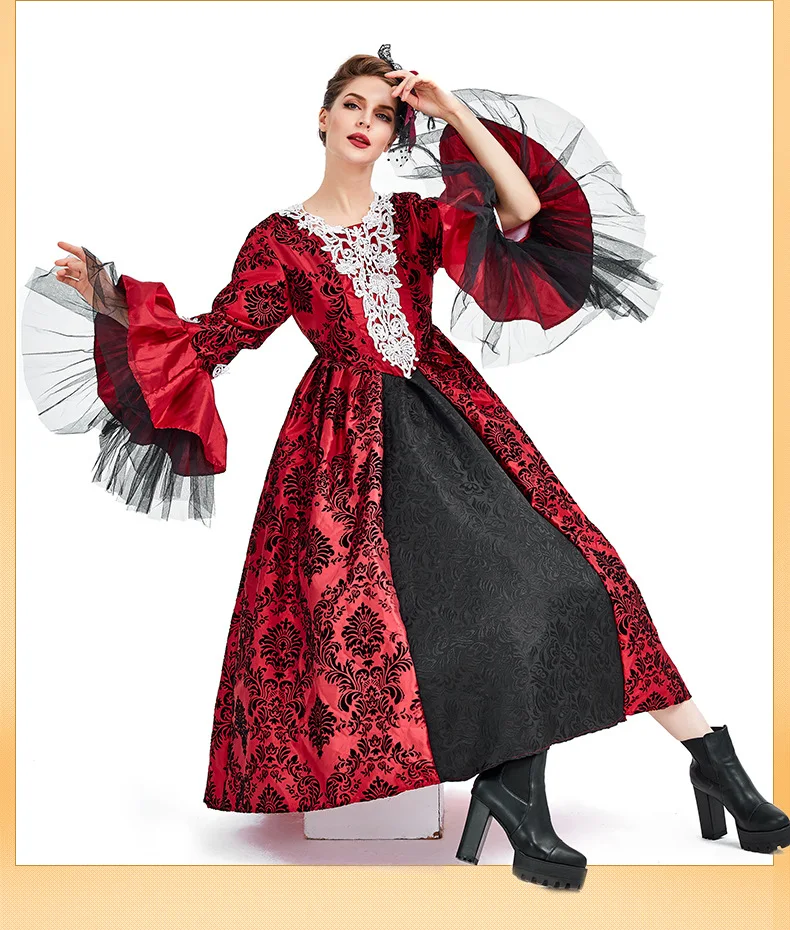 Костюмы на Хэллоуин для женщин Вампирское нарядное платье маскарадное платье средневековый костюм ретро костюм чудо-женщина новинка