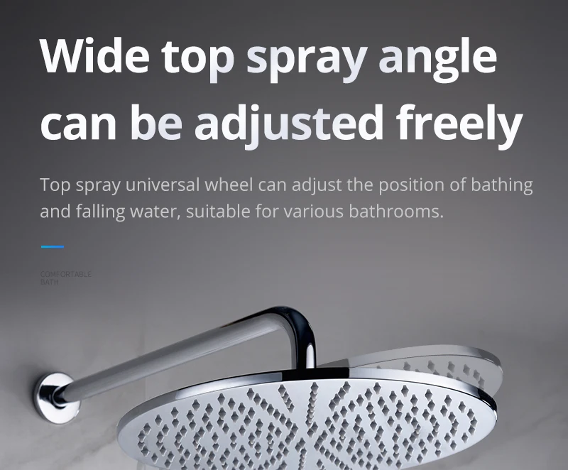 Thermostatic Dual Shower System 10inch brass Shower set (9)