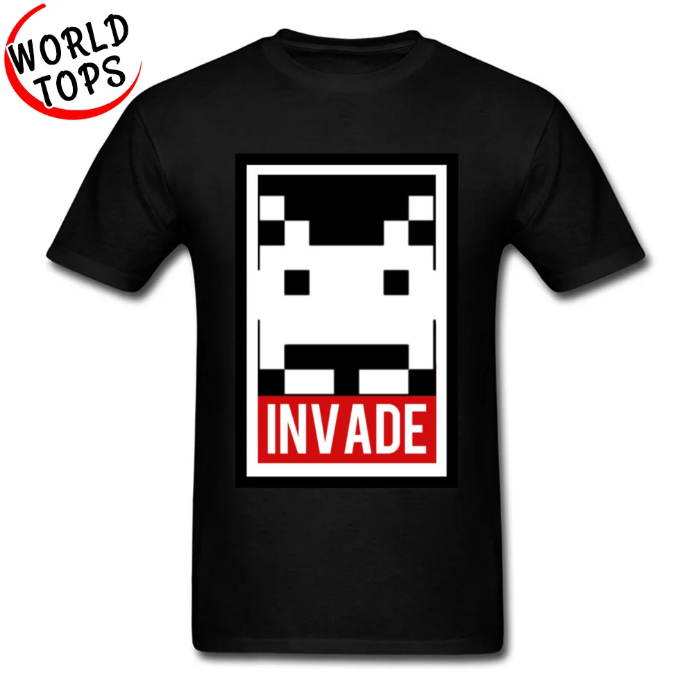 

Alien Android Robot INVADERS Men T Shirts New Party Top T-shirts 100% Cotton Awesome Loose Tee-Shirt For Men