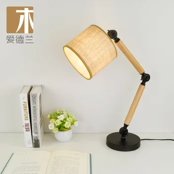 

Edward wood lamp] simple modern fashion desk lamp, bedroom, decoration, dimmable children's lamp