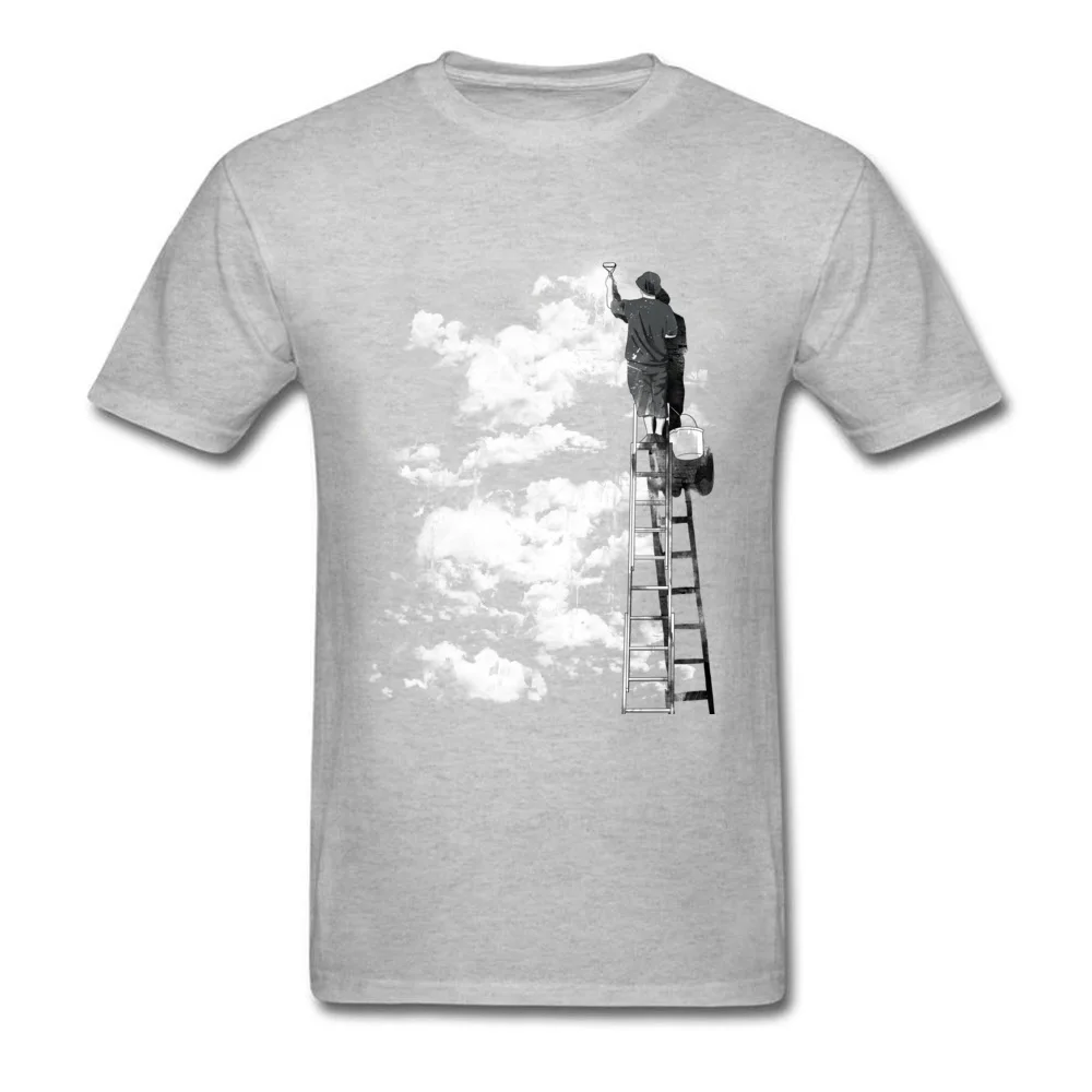 GroupFunny Short Sleeve Tops Tees Summer/Autumn Funny Crewneck 100% Cotton Fabric T Shirt Men's T Shirt The Optimist  The Optimist grey