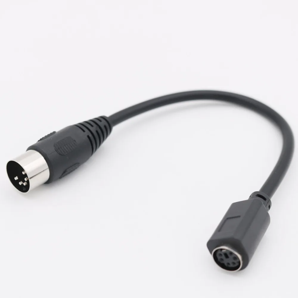 

1pc DIN5 AT Male to Mini DIN6 MDIN6 PS/2 Female PC Mac Keyboard Adapter Converter Cable Cord 6"