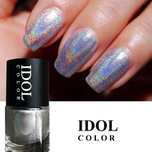 Идол цвет 10 мл Лазерная Серия#301 лак для ногтей с высоким содержанием голографический лак для ногтей супер блеск голографический лак для ногтей