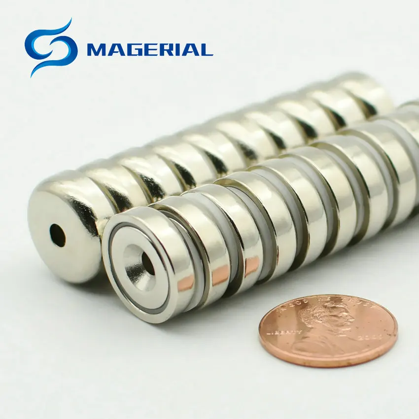 N52 Сильный гаражный магнит 16 мм зажимной горшок с потайным винтовым отверстием инструмент холдинг железная вешалка мастерская магнетизм для мастерских