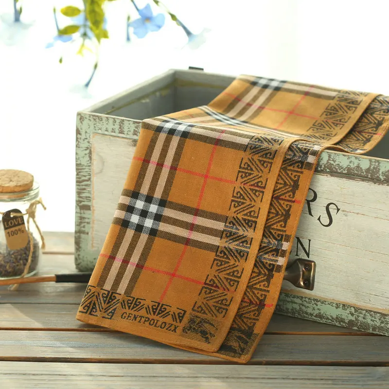 Novelty Wedding Men Handkerchiefs Square Stripe 40CM Classic Pattern